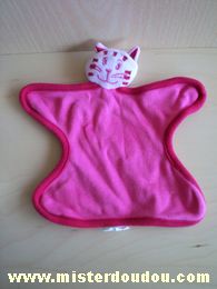 Doudou Chat Auchan Rose fushia 