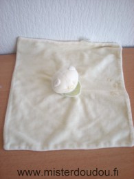 Doudou Chat Bengy Jaune foulard vert brodé patou 