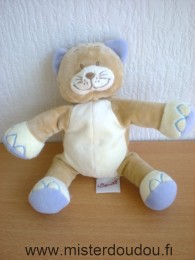 Doudou Chat Bengy Marron beige mauve 