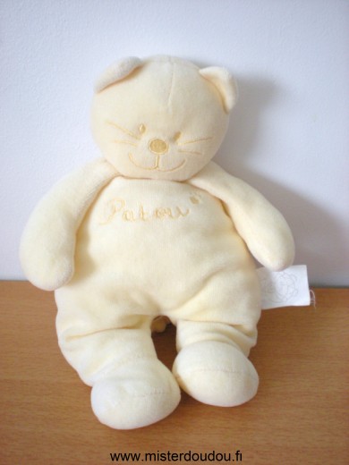 Doudou Chat Bengy Patou jaune 