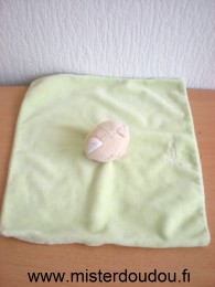 Doudou Chat Bengy Patou vert foulard rose 