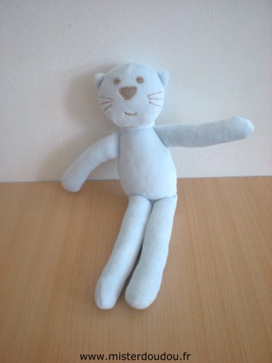 Doudou Chat Bout chou Bleu 