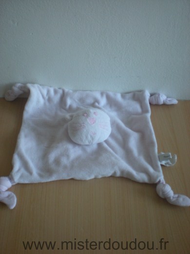 Doudou Chat Bout chou Rose 