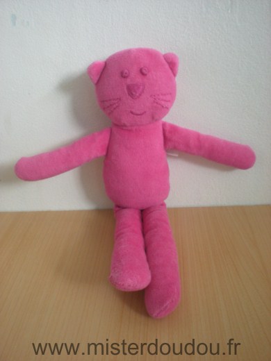 Doudou Chat Bout chou Rose 