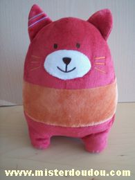 Doudou Chat Catimini Rouge orange 