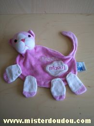 Doudou Chat Cmp Rose blanc Eveil et tendresse