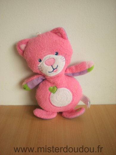 Doudou Chat Gipsy Rose reversible lapin mauve 