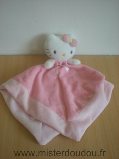 Doudou Chat Hello kitty Hello kitty rose raye rose blanc dessous 