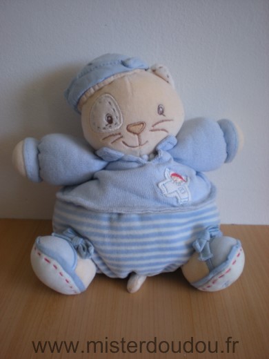 Doudou Chat Kaloo Bleu : p tit patapouf  blue 