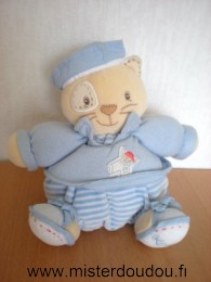 Doudou Chat Kaloo Bleu : p'tit patapouf  blue 