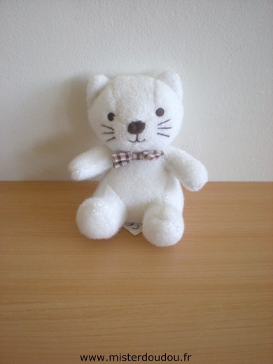 Doudou Chat Luminou Blanc 