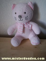 Doudou Chat Luminou Rose 