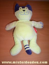 Doudou Chat Marese Vert anis bleu foncé 