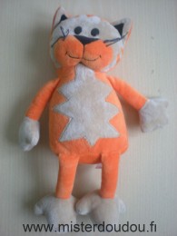 Doudou Chat Mercedes benz Orange beige 