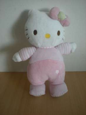 Doudou Chat Sanrio Hello kitty rose blanc 