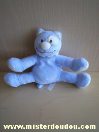 Doudou Chat Tex Bleu cocard blanc 