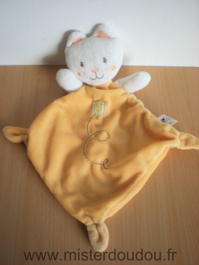 Doudou Chat Vetir Jaune abeille 