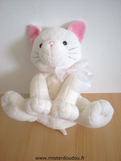 Doudou Chat - marque non connue - Blanc rose elizabeth french 