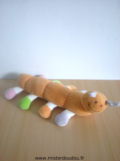Doudou Chenille 0 Orange 
