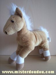 Doudou Cheval Animal alley Beige blanc 