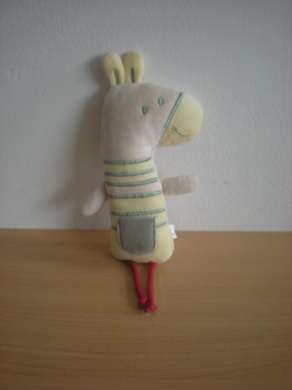 Doudou Cheval Auchan Jaune gris 