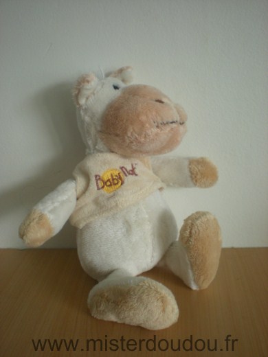 Doudou Cheval Baby nat Ane cheval blanc tshirt jaune baby nat 