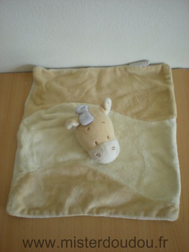 Doudou Cheval Bengy Beige ecru bleu 