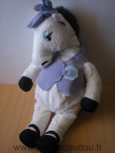 Doudou Cheval Ikéa Blanc mauve 