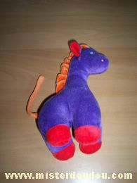 Doudou Cheval - Marque non connue - Violet orange rouge 