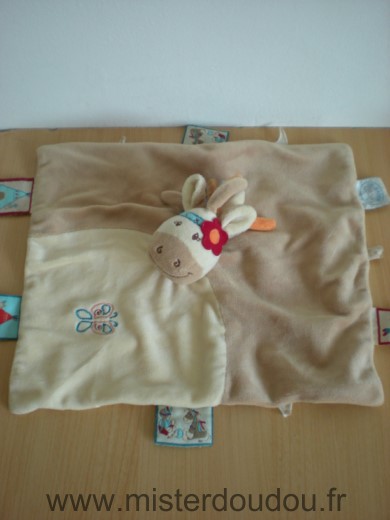 Doudou Cheval Noukie s Poney kaya beige marron 