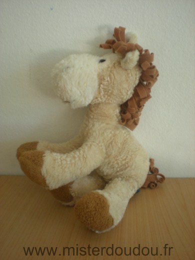 Doudou Cheval Trudi Beige marron 