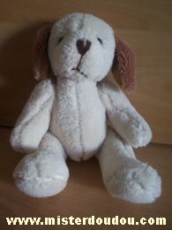 Doudou Chien 0 Beige oreilles marrons 