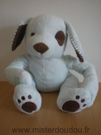 Doudou Chien 3 suisses Bleu marron 