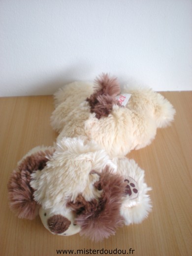 Doudou Chien Afibel Beige marron Fait 