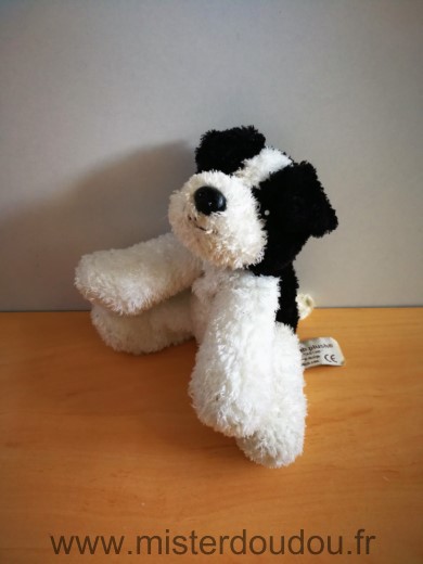 Doudou Chien Anna club plush Blanc noir 