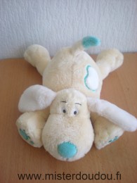 Doudou Chien Anna club plush Jaune bleu blanc 