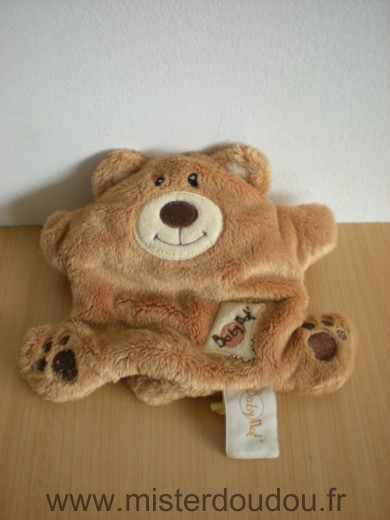 Doudou Chien Baby nat Semi plat marron 