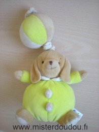 Doudou Chien Baby sun Vert marron Musical
bon état général mais quelques petites traces sur le ballon et dans le dos du chien