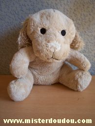 Doudou Chien Bébisol Beige 