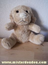 Doudou Chien Bébisol Beige 