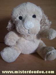 Doudou Chien Bébisol Beige nez écru 