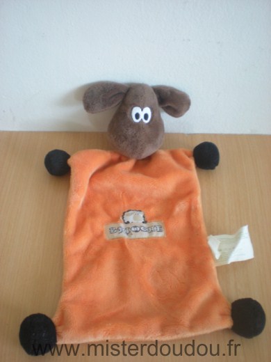 Doudou Chien Brioche Orange marron 