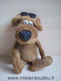 Doudou Chien Caisse d épargne Marron noir 