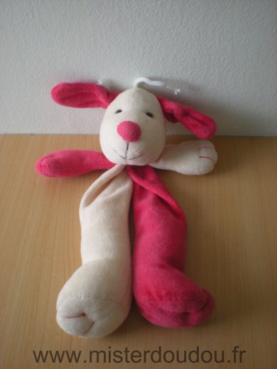 Doudou Chien Cmp Ecru rouge 