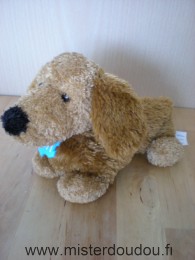 Doudou Chien Cmp Marron écusson bleu spa 