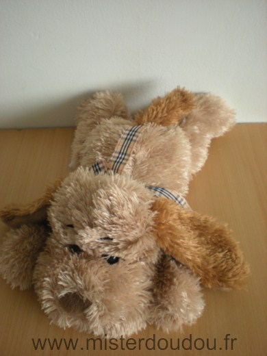 Doudou Chien Cobico Beige marron 