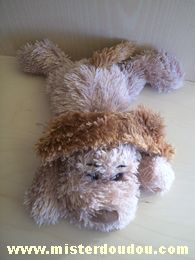 Doudou Chien Cobico Beige marron noeud carreau marron noir Sans étiquette marque cobico?