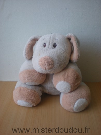 Doudou Chien Credit agricole Beige marron 