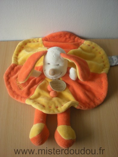 Doudou Chien Doudou et compagnie Patou orange jaune 
