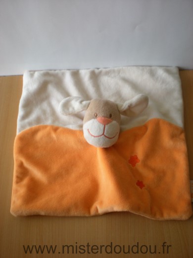 Doudou Chien Doukidou Orange blanc 